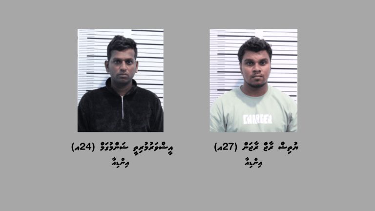 ހަ ކިލޯ އަށްވުރެ ގިނަ މަސްތުވާތަކެތި ރާއްޖެ އެތެރެކުރި ދެ މީހަކު ހައްޔަރުކޮށްފި