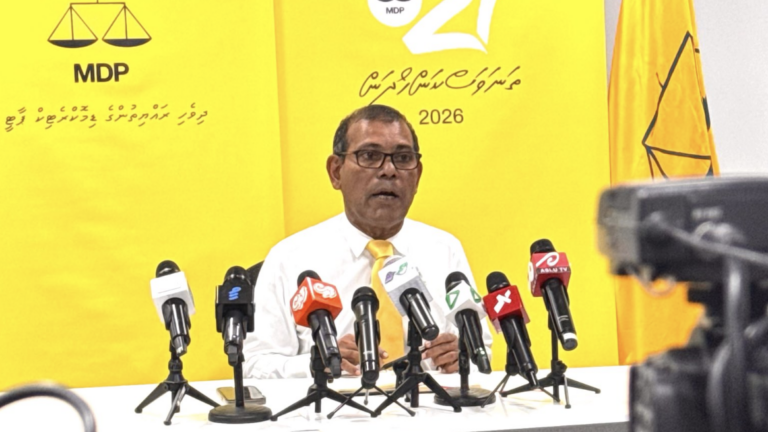 އެމްޑީޕީގެ ޗެއާޕާސަން ނަޝީދު ނޫސްވެރިންނާ ވާހަކަދައްކަވަނީ